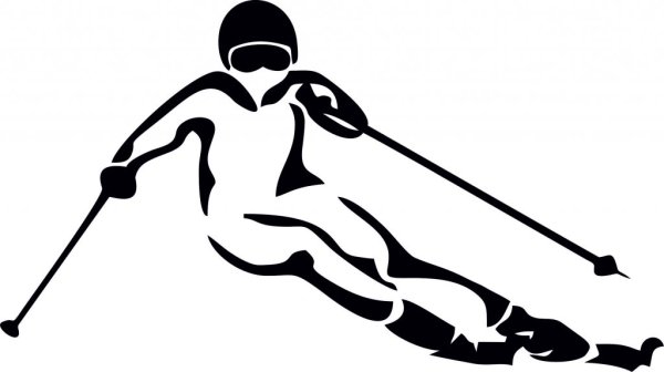 Лыжные гонки силуэт