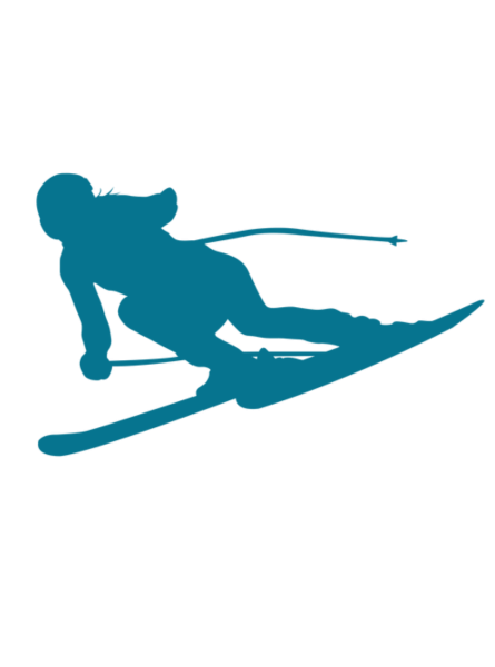 Горнолыжник силуэт