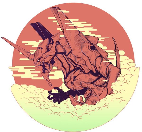 Синдзи Икари черно белый