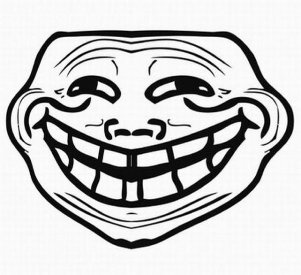 Лицо тролля в очках