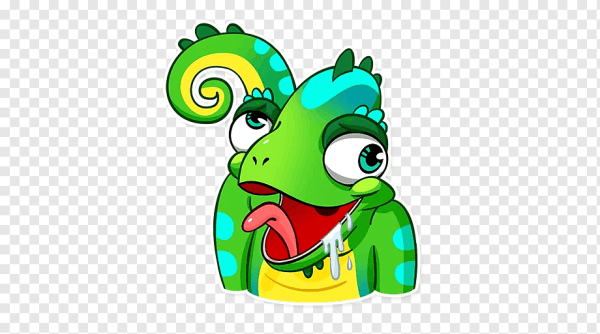 Хамелеон стикер