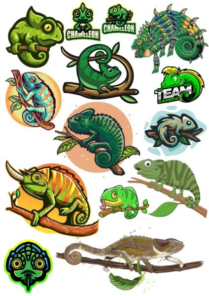 Хамелеон мультяшный