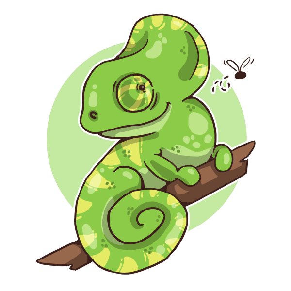 Хамелеон векторный