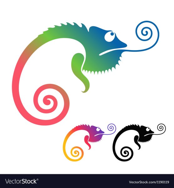 Хамелеон стикер