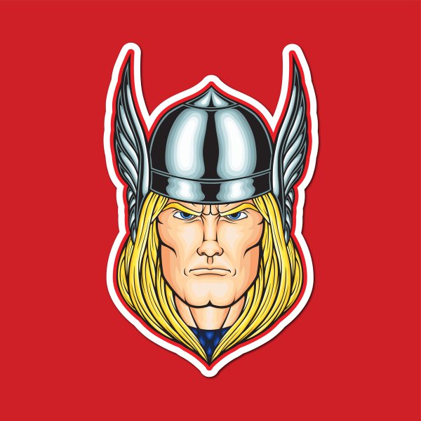 Стикер Марвел лица