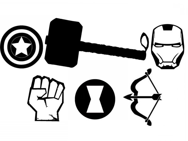 Трафарет молота тора