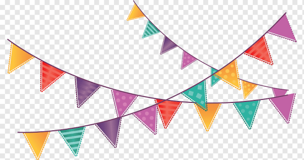 Праздничные флажки рисование