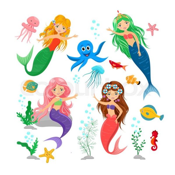 Русалочка вектор