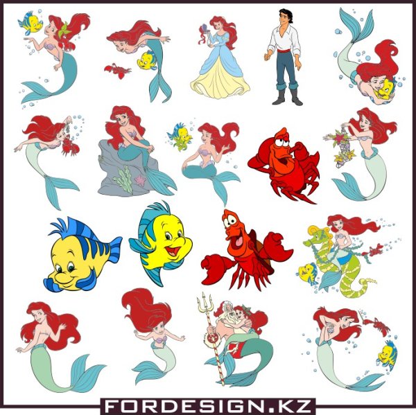 Стикер без фона Русалка