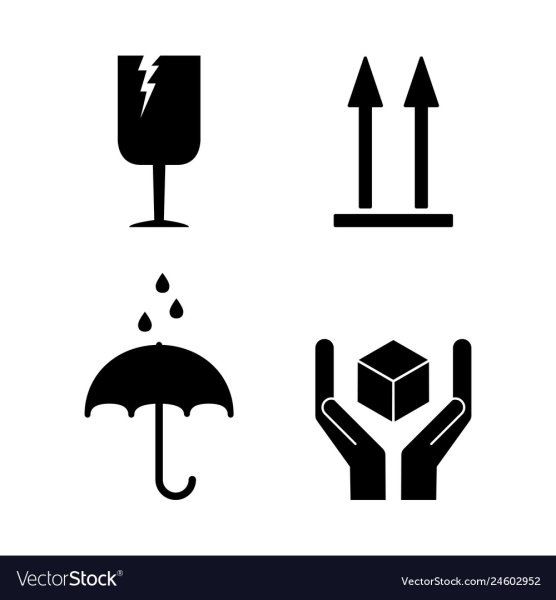 Осторожно хрупкий груз знак