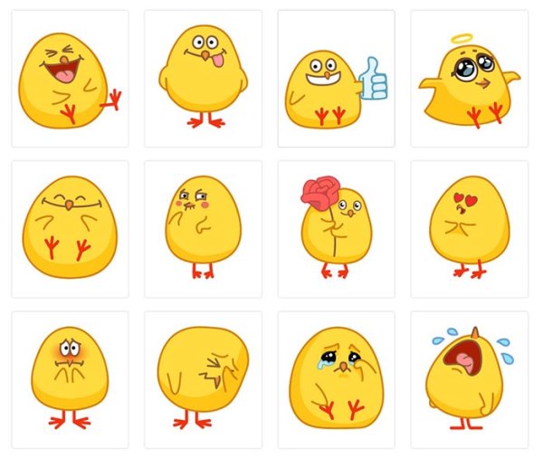 Наклейки "цыпленок"