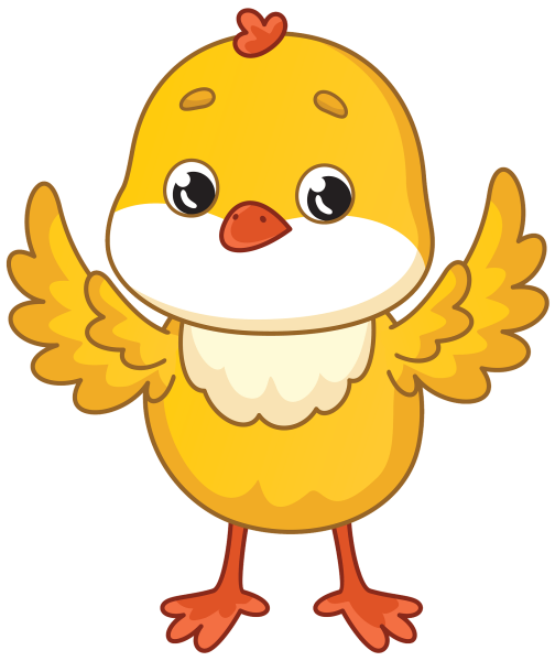 Цыпленок на прозрачном фоне