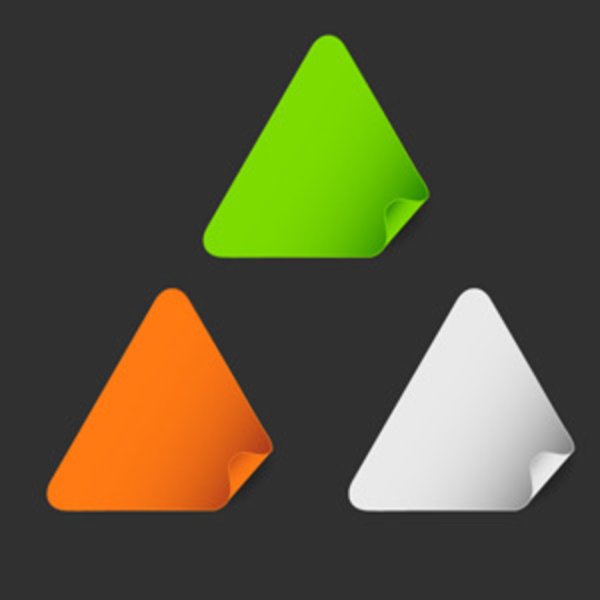 Треугольник, розовый