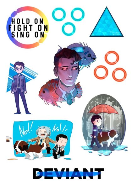 Detroit become Human наклейки
