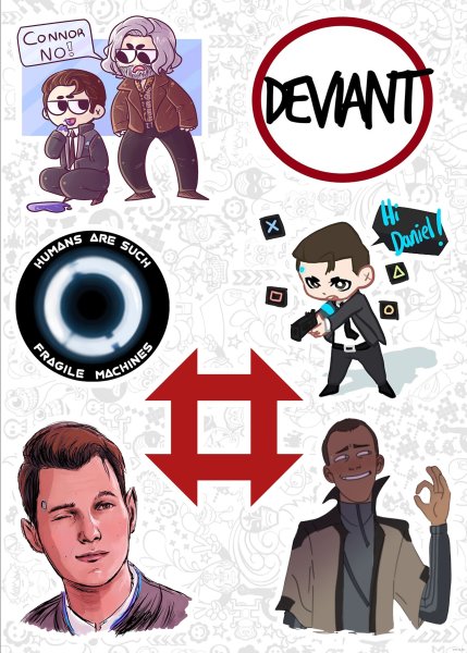 Detroit become Human наклейки