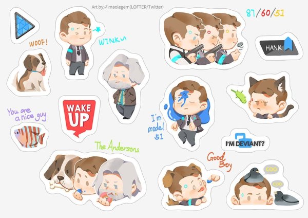 Detroit become Human наклейки