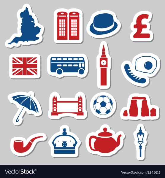 Наклейки с английской символикой