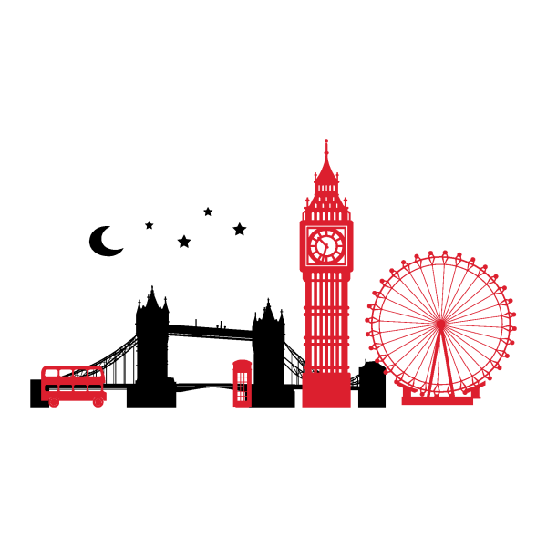 Лондон достопримечательности Биг Бен вектор