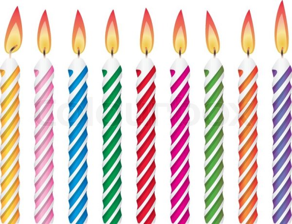 Свеча на день рождения вектор