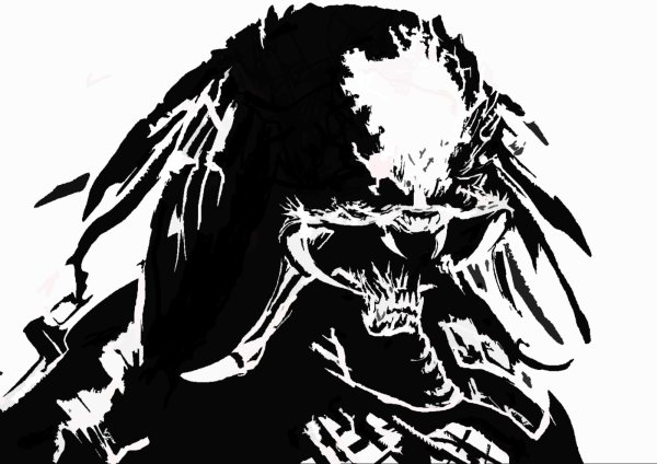 Хищник трафарет