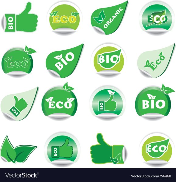 Стикеры Eco Bio Organic