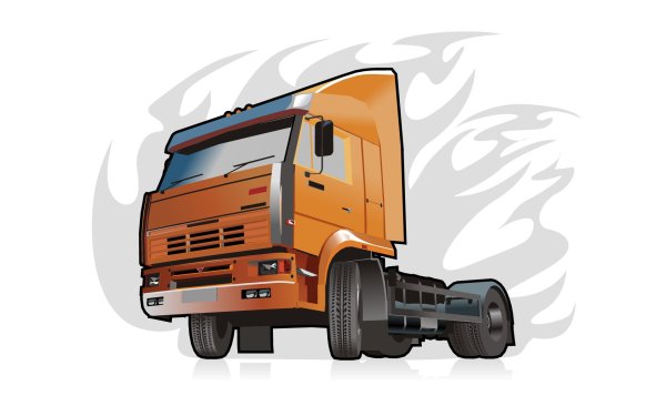 Грузовик в векторной графике