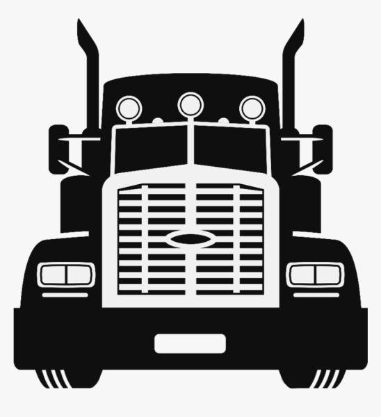 Грузовая машина спереди вектор