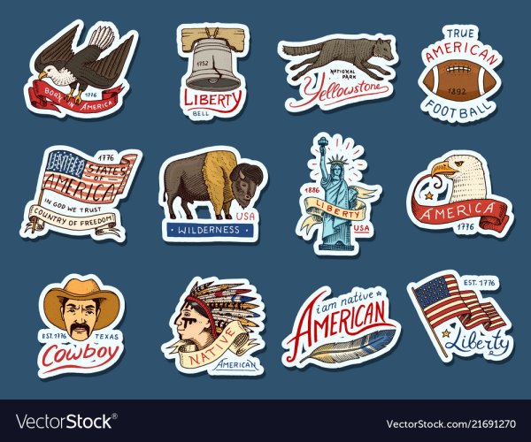 Наклейки старой Америки