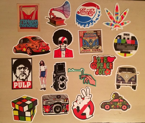 Наклейки в стиле ретро