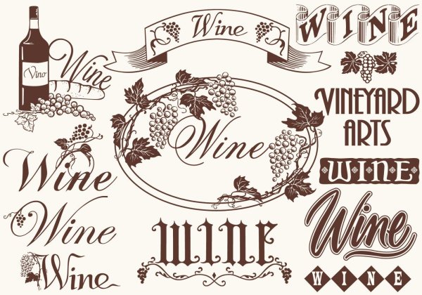 Винтажные Винные этикетки