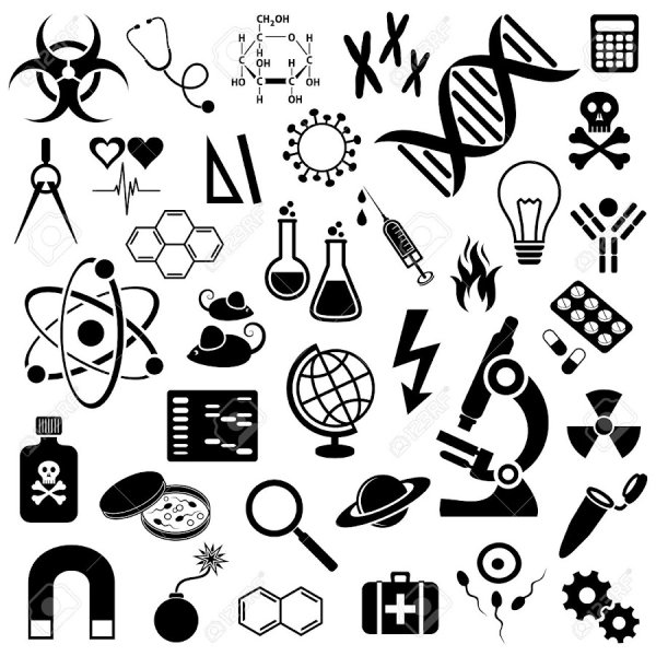 Значки на тему наука