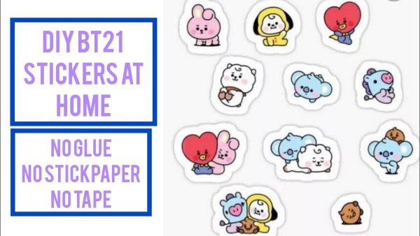 Bt21 наклейки