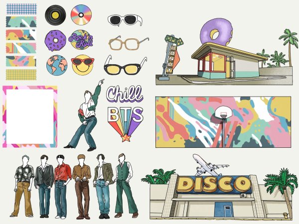 Стикеры БТС Dynamite