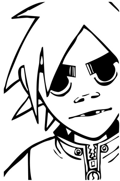 Гориллаз черно белые