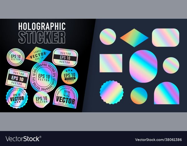 Круглая голограмма наклейка