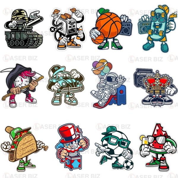 Мультяшные наклейки для мальчиков