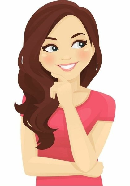 Мультяшное лицо девушки