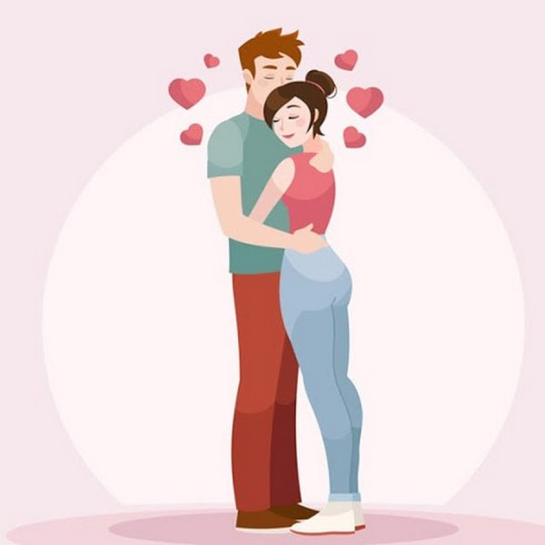 Счастливая пара вектор