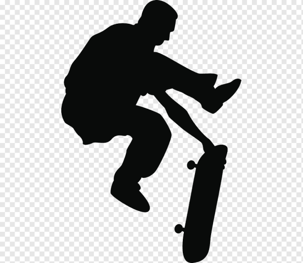 Трафарет скейтбордиста