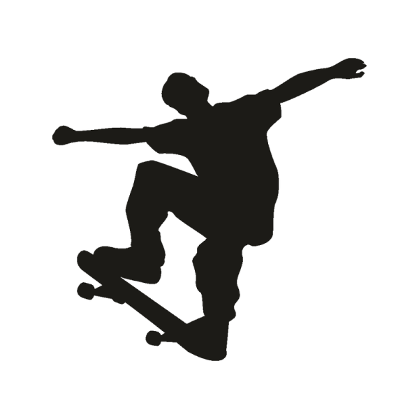 Трафарет скейтбордиста