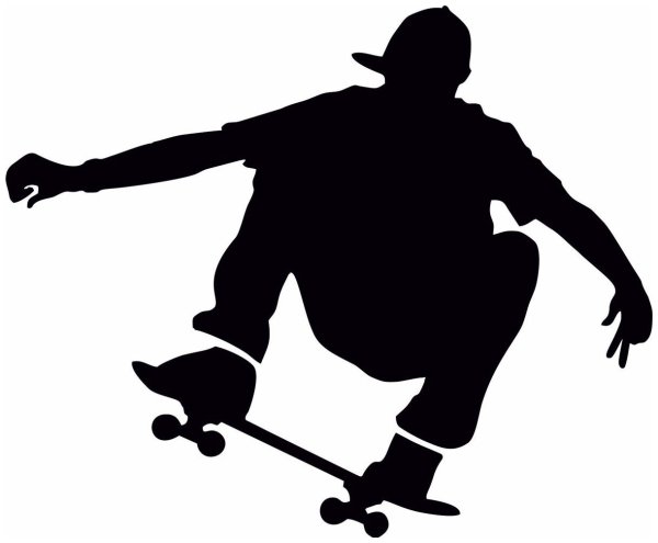 Силуэты скейтеров