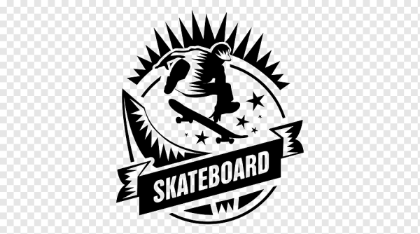 Скейтерские наклейки черно белые