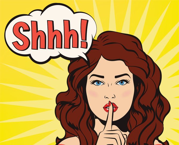 Поп арт девушка тихо