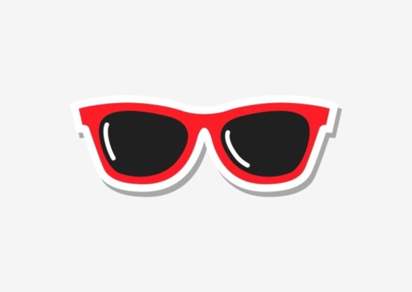 Солнцезащитные очки стикер
