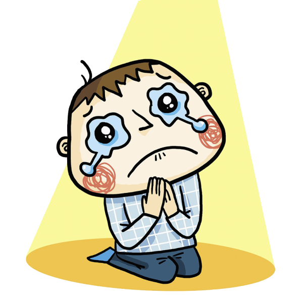 Человек умоляет