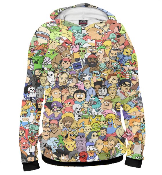 Худи с наклейками