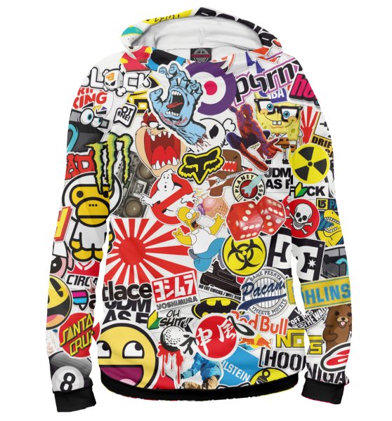 Худи со стикерами