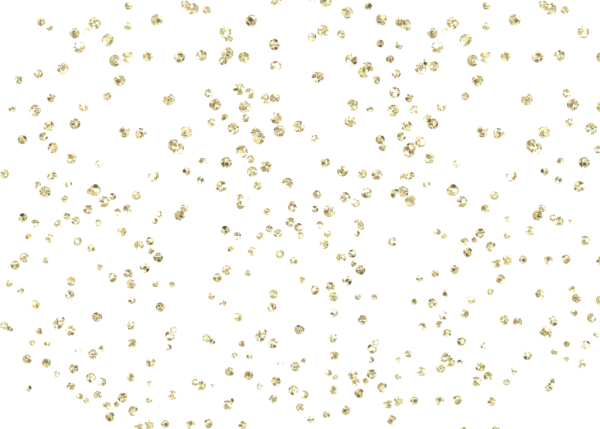 Золотое конфетти на прозрачном фоне