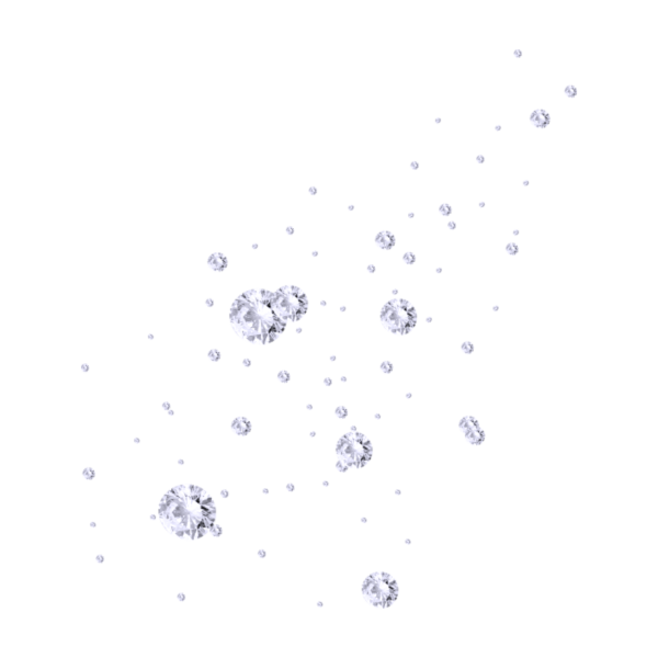 Россыпь бриллиантов на белом фоне