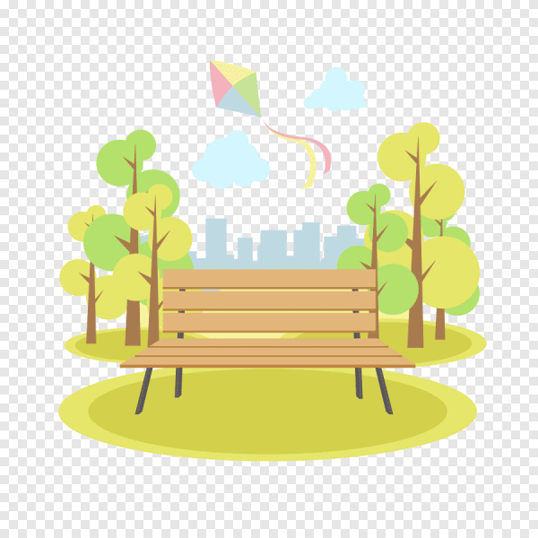 Скамейка для парка векторный